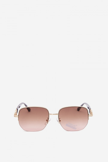 Óculos de sol com armação fina e filtro UV, rosa 2