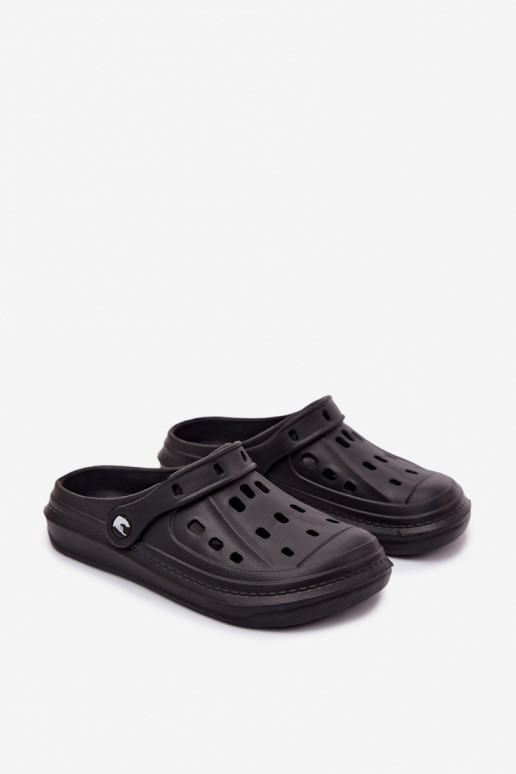 Tamancos leves femininos pretos Cobble