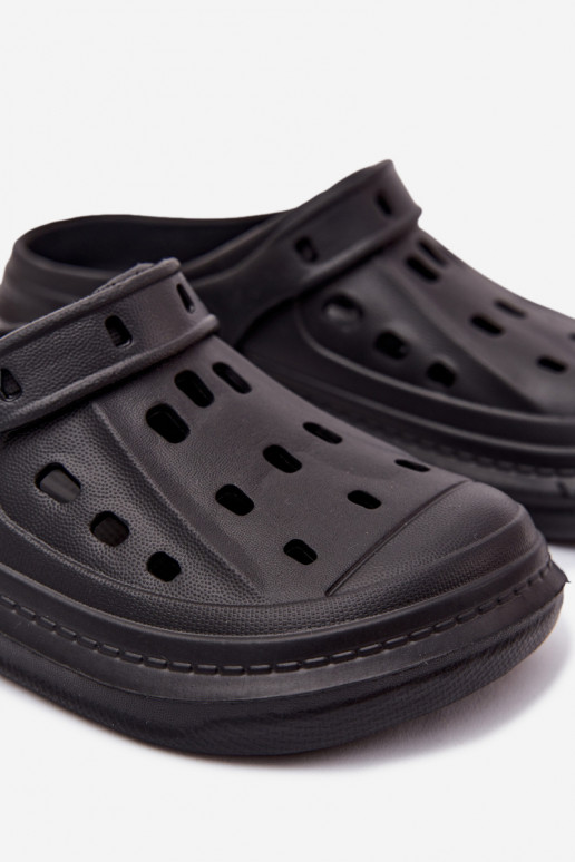 Tamancos leves femininos pretos Cobble