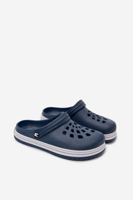 Tamancos leves masculinos azul escuro MileĮay