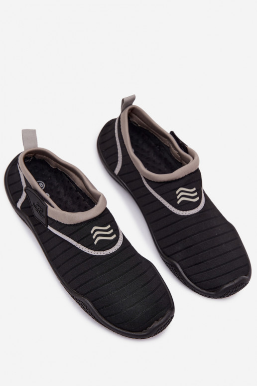 Sapatos femininos pretos com fechos adesivos PROINATER PRO-26-48-114L