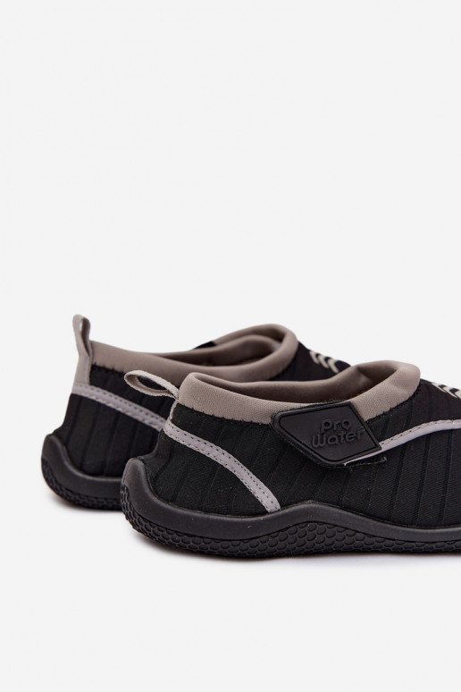Sapatos femininos pretos com fechos adesivos PROINATER PRO-26-48-114L