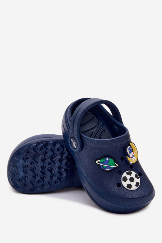 Tamancos leves masculinos azul escuro com fivelas LEMIGO COSMO