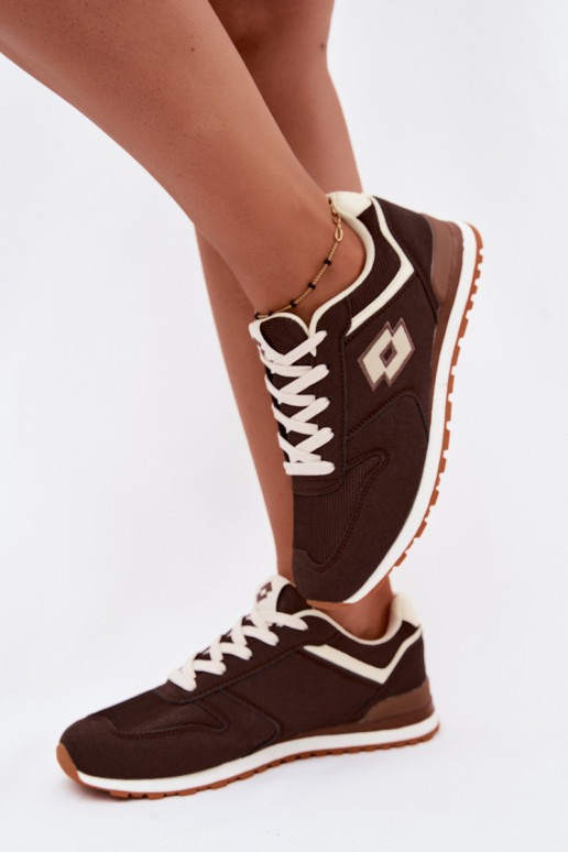 Ténis femininos na cor chocolate LOTTO 2401850U EPICAN