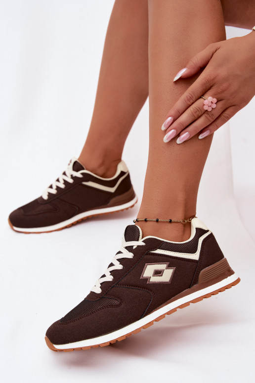 Ténis femininos na cor chocolate LOTTO 2401850U EPICAN