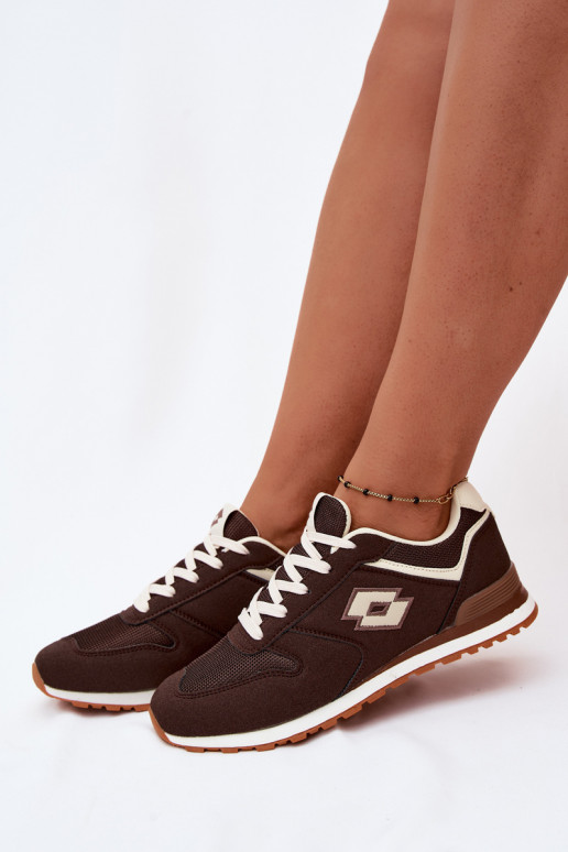 Ténis femininos na cor chocolate LOTTO 2401850U EPICAN