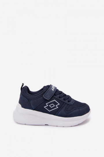 Ténis infantis com velcro LOTTO SOBRIO 2601570K azul escuro 2