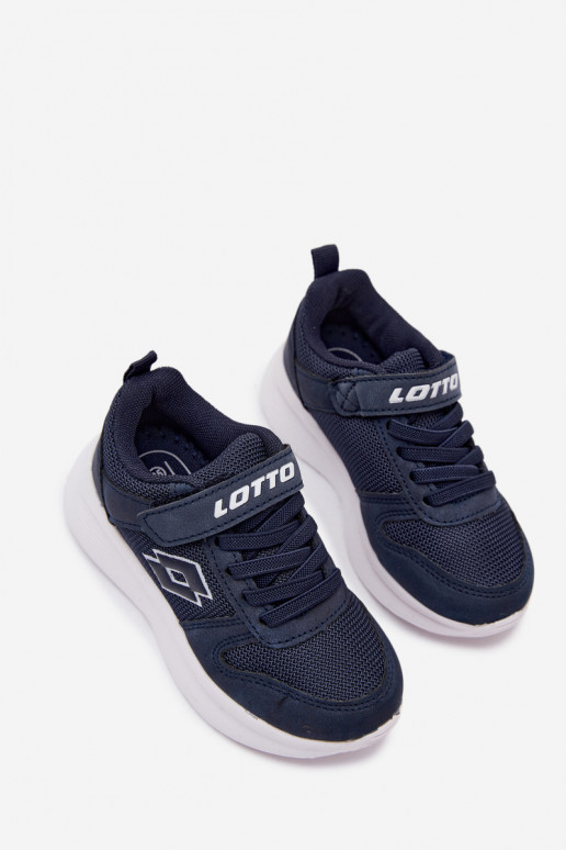 Ténis infantis com velcro LOTTO SOBRIO 2601570K azul escuro