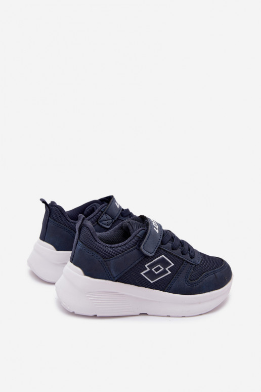 Ténis infantis com velcro LOTTO SOBRIO 2601570K azul escuro