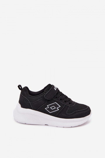 Ténis infantis com velcro LOTTO SOBRIO 2601570K pretos 2