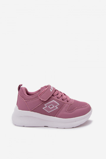 Ténis infantis com velcro LOTTO SOBRIO 2601570K rosas 2