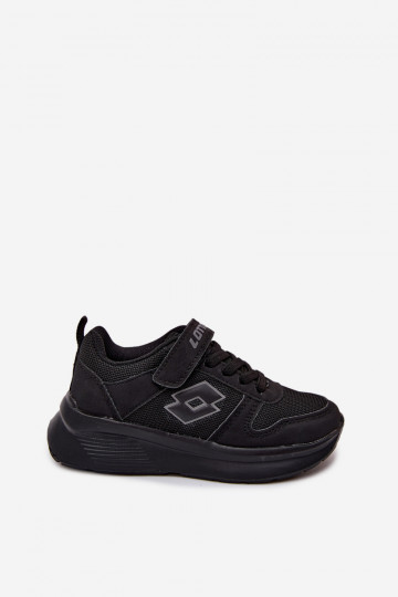 Ténis infantis com velcro LOTTO SOBRIO 2601571K pretos 2