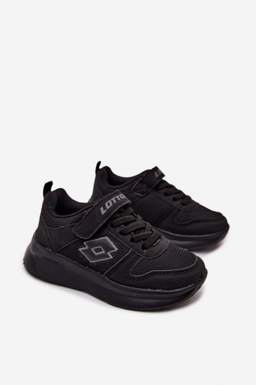Ténis infantis com velcro LOTTO SOBRIO 2601571K pretos