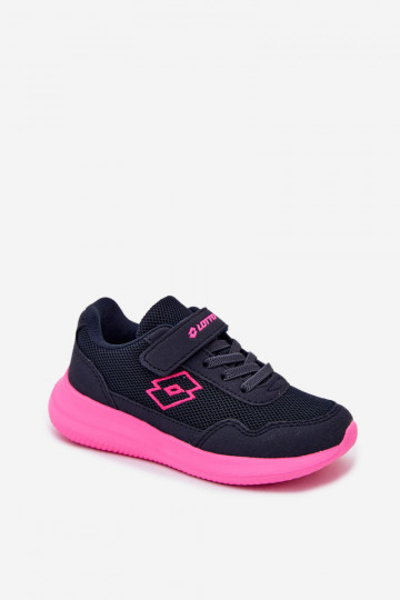 Ténis infantis com velcro LOTTO 2600002K CONNEECT azul-rosa