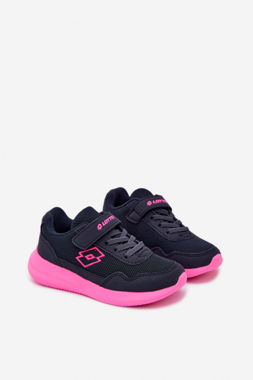 Ténis infantis com velcro LOTTO 2600002K CONNEECT azul-rosa