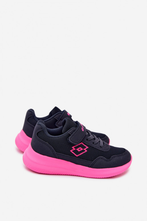 Ténis infantis com velcro LOTTO 2600002K CONNEECT azul-rosa
