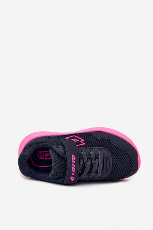 Ténis infantis com velcro LOTTO 2600002K CONNEECT azul-rosa