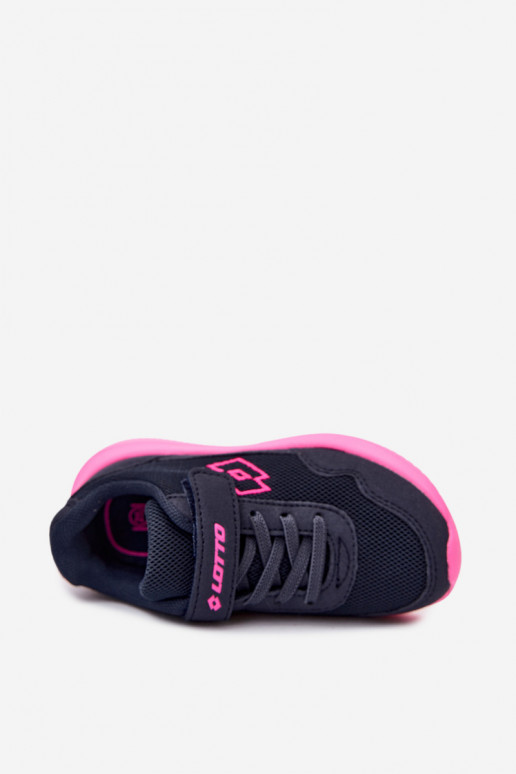 Ténis infantis com velcro LOTTO 2600002K CONNEECT azul-rosa