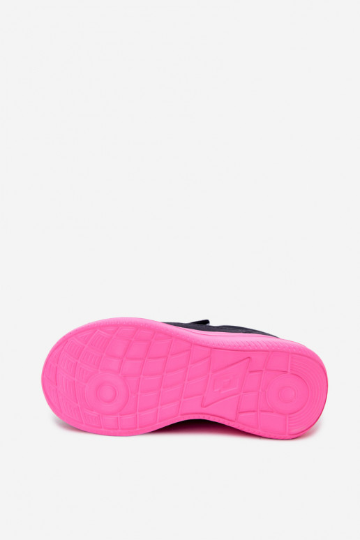 Ténis infantis com velcro LOTTO 2600002K CONNEECT azul-rosa