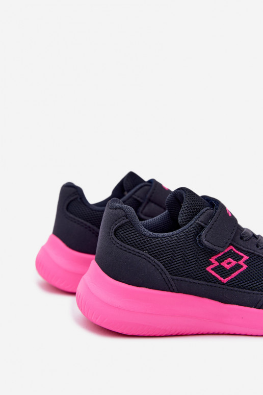 Ténis infantis com velcro LOTTO 2600002K CONNEECT azul-rosa