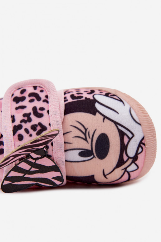 Chinelos infantis com velcro MINNIE MOUSE rosas