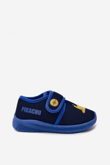 Chinelos para meninos com velcro Pikachu azul escuro 2