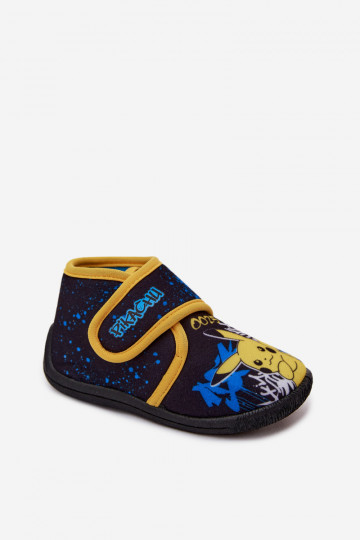 Chinelos para meninos com velcro Pikachu amarelos