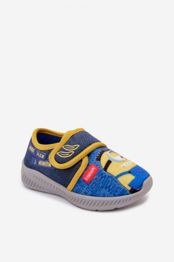 Chinelos infantis Minions azul-amarelo