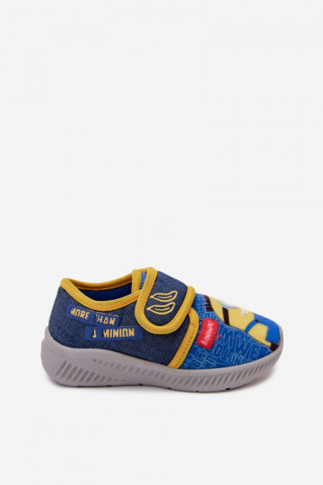 Chinelos infantis Minions azul-amarelo 2