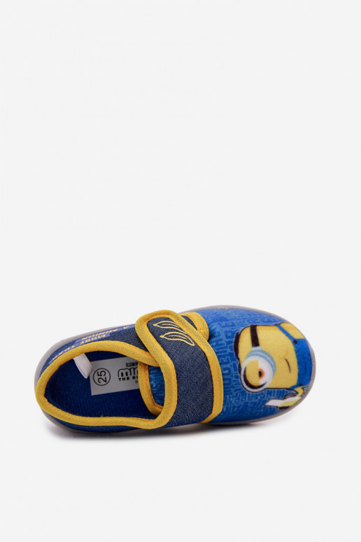 Chinelos infantis Minions azul-amarelo