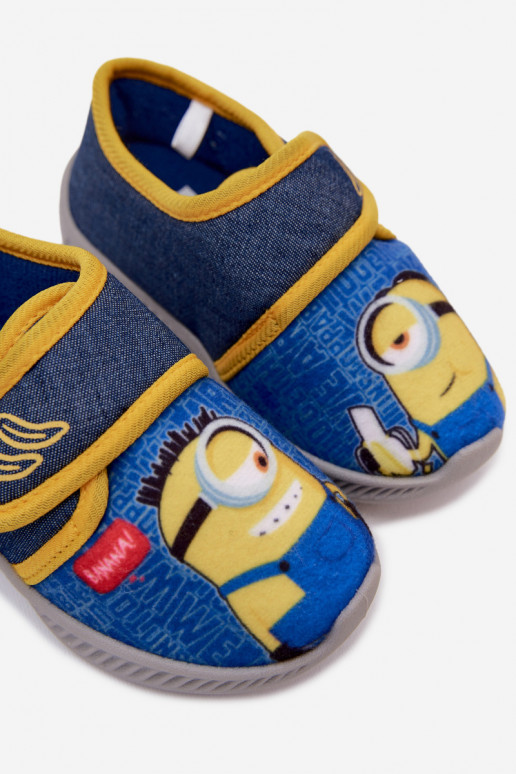 Chinelos infantis Minions azul-amarelo