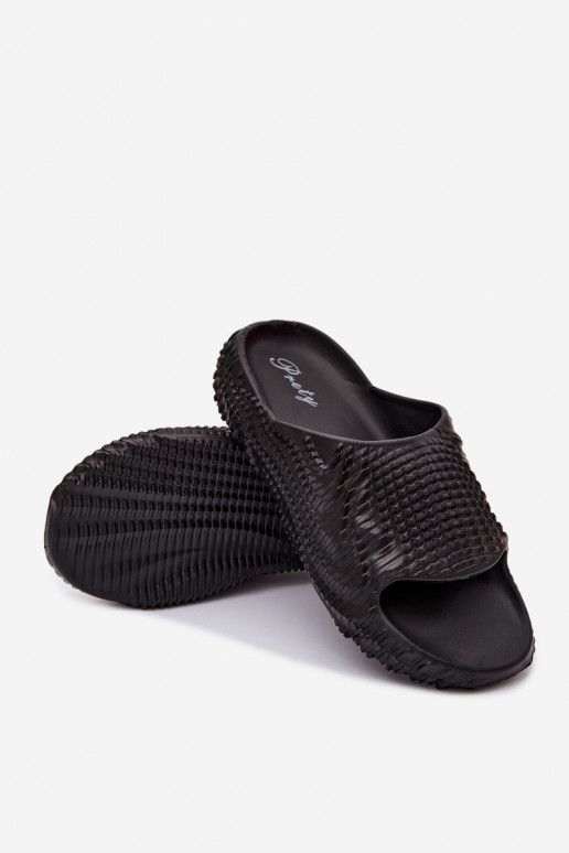 Chinelos leves pretos para homens Hilda