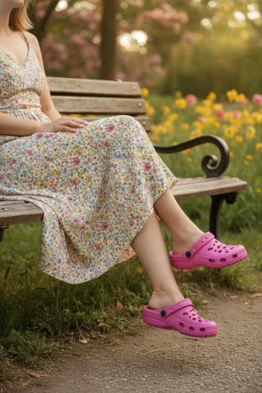 Tamancos leves rosas para mulheres Parker