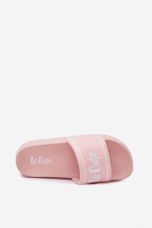 Chinelos rosas femininos com plataforma Lee Cooper