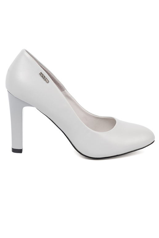 Sapatos de salto cinzentos clássicos