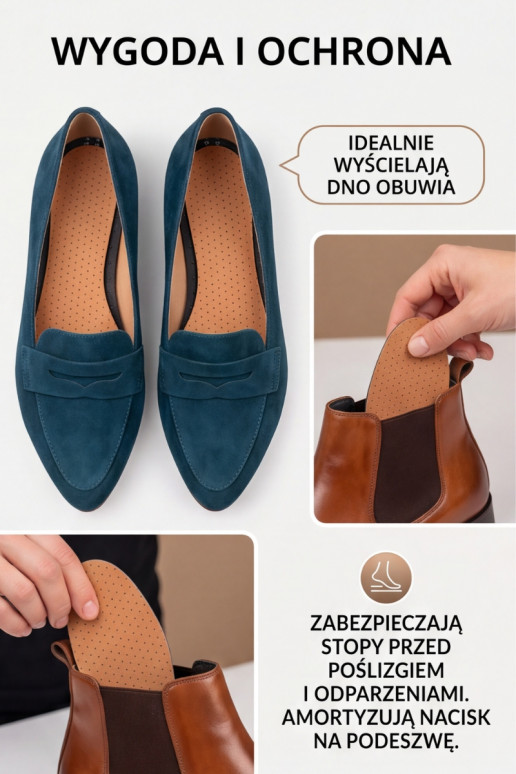 CORBBY UNILEDER palmilhas universais de couro
