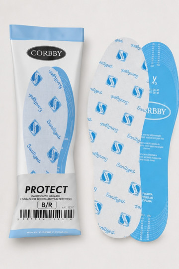 Palmilhas Corbby PROTECT com agente antibacteriano