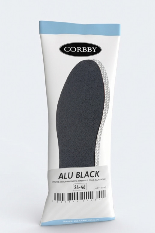 Corbby ALU BLACK Palmilhas de três camadas com folha de alumínio