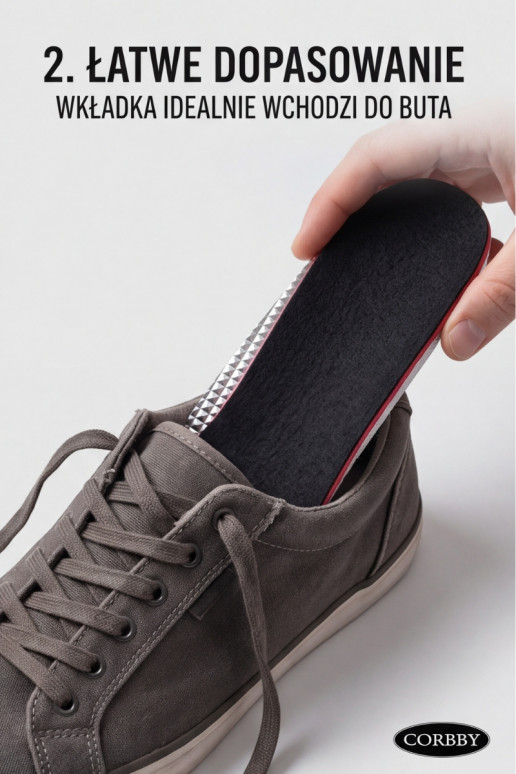 Corbby ALU BLACK Palmilhas de três camadas com folha de alumínio