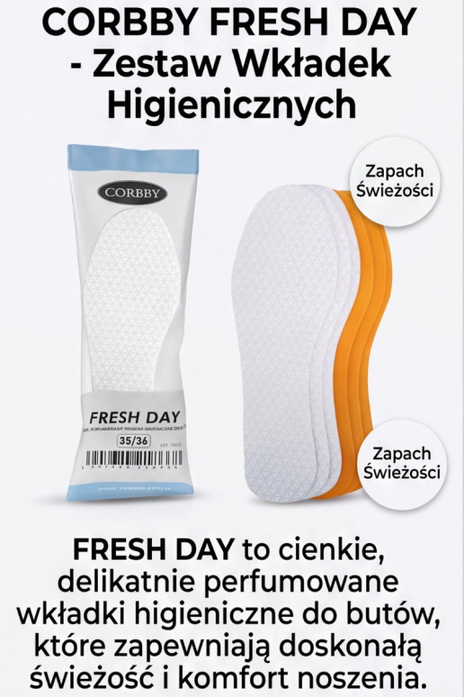 Palmilhas Corbby Fresh Day 3 pares