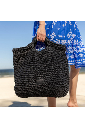 Grande bolsa de mão feminina Big Star JJ574104 preta