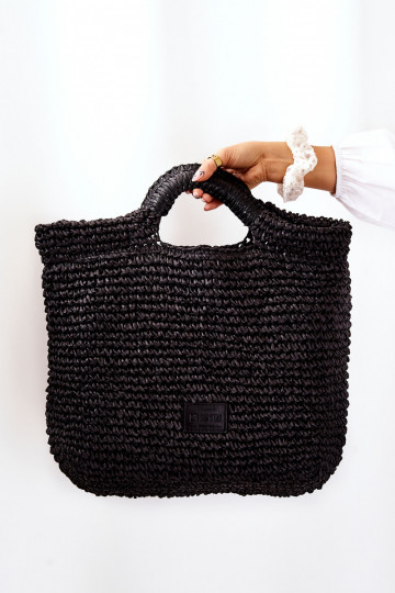 Grande bolsa de mão feminina Big Star JJ574104 preta 2
