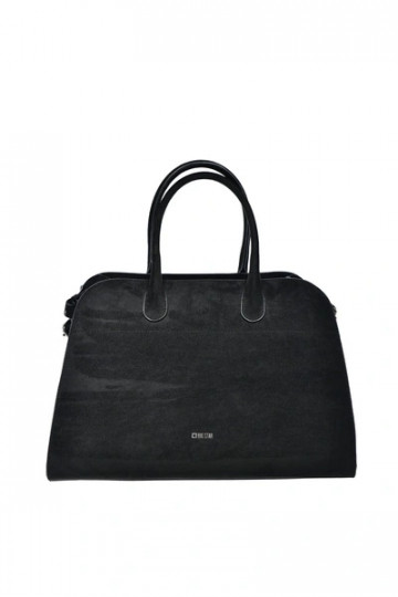 Bolsa feminina preta em camurça ecológica Big Star SS574007