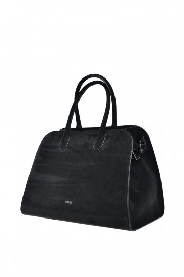 Bolsa feminina preta em camurça ecológica Big Star SS574007 2