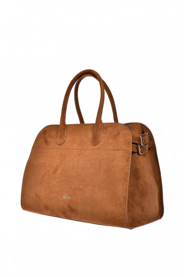 Bolsa feminina marrom em camurça ecológica Big Star SS574008