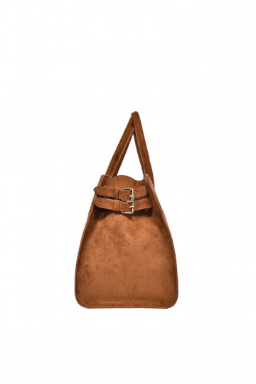 Bolsa feminina marrom em camurça ecológica Big Star SS574008 2
