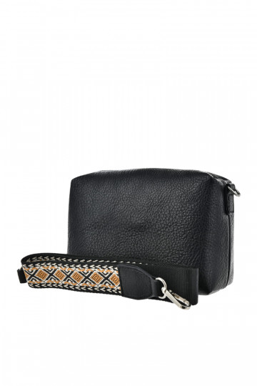 Bolsa pequena preta com alças decoradas Big Star OO574091 2