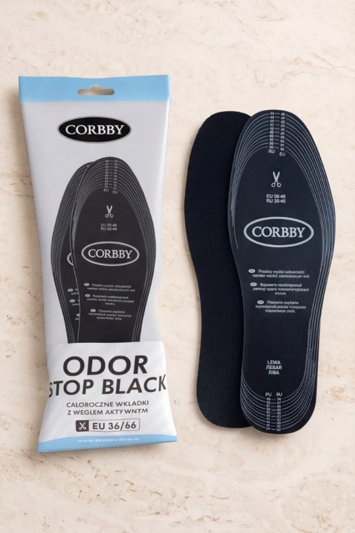 Palmilhas antitranspirantes Corbby ODOR STOP com carvão ativo