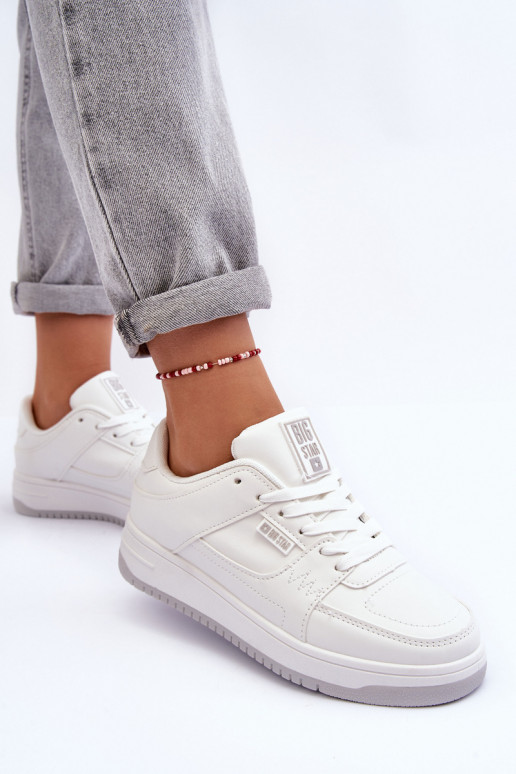 Tênis esportivos femininos Big Star MM274354 na cor branca