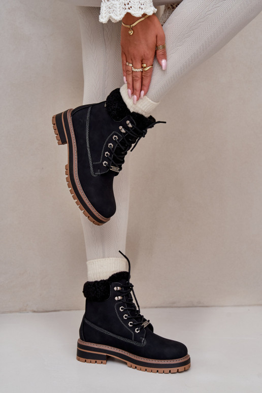 Botas femininas isoladas na cor preta Big Star OO274A287